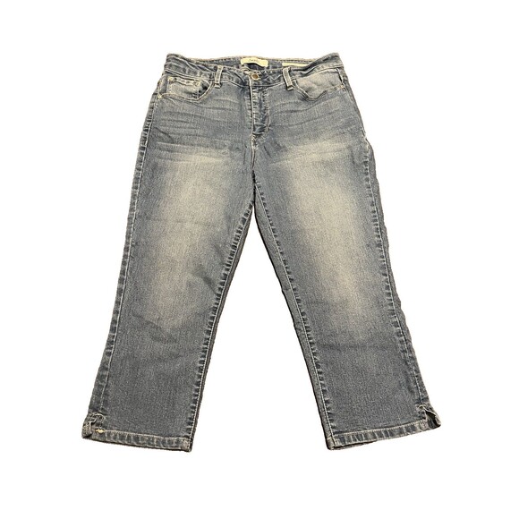 Angels Jeans Womens Size 10 Blue Signature Capri Denim Pants - Picture 1 of 9